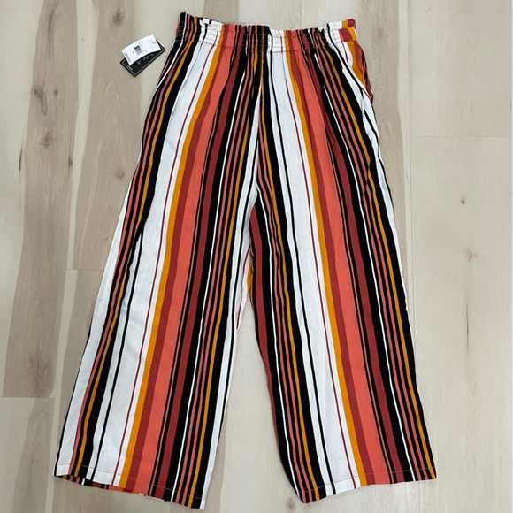NWT Women's 8 Medium Volcom True To This Stripes Pants Trouser Pockets Cropped - Picture 7 of 13